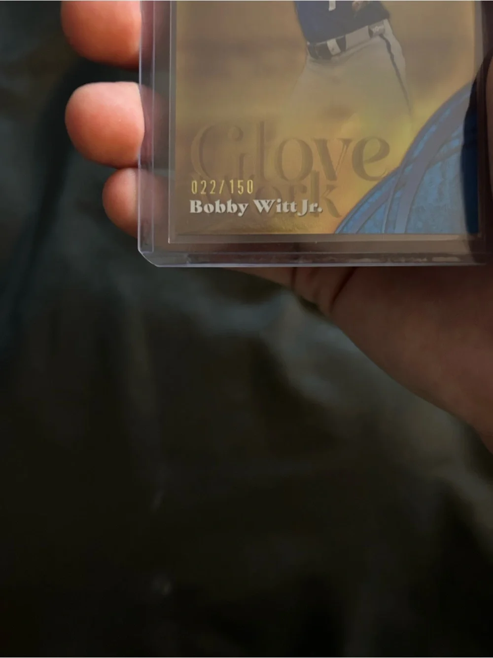 Topps Blue & Gold Holographic Glove Work Baseball Card Bobby Whitt Jr. 22/150 - Picture 2 of 2
